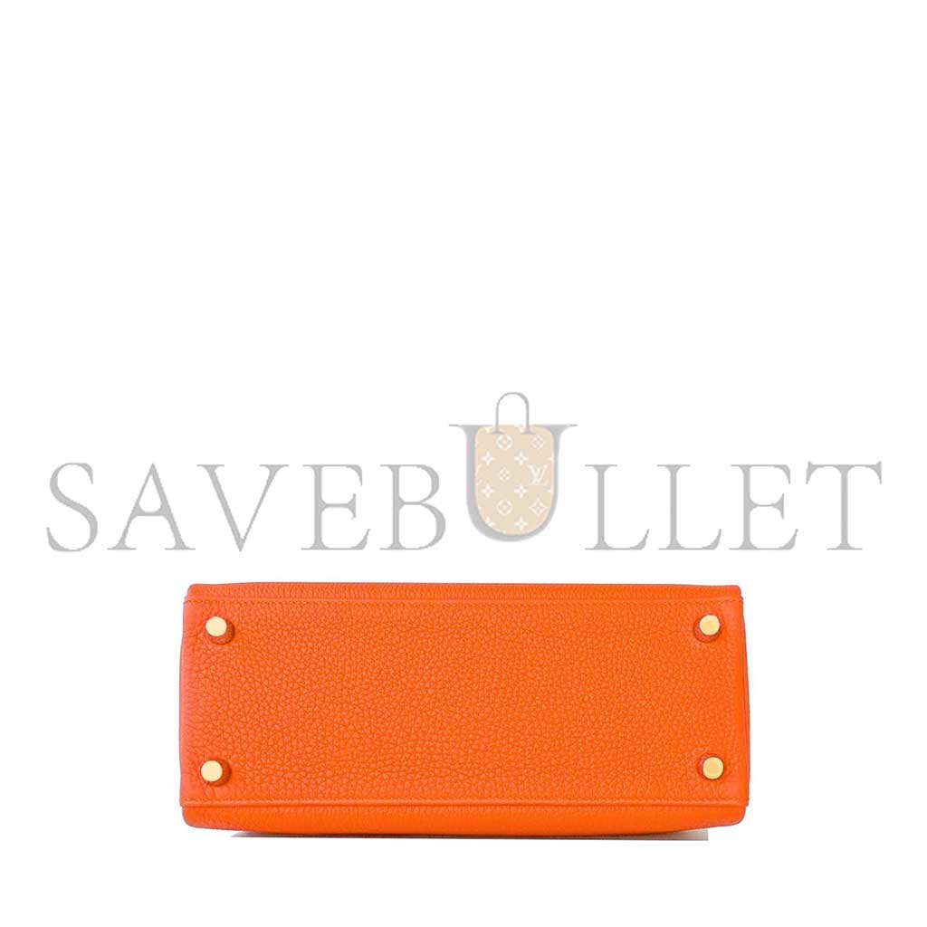 HERMÈS MASTER ORANGE KELLY 25 TOGO BAG (25*17*7cm) 